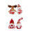 Set van 4 polyester hangers, kerstboomversieringen, kerstman, 1