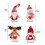 Set van 4 polyester hangers, kerstboomversieringen, kerstman, 3