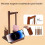 Multifunction Wood Yarn Holder for Knitting Crocheting Rotating 6