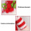 Set van 4 polyester hangers, kerstboomversieringen, kerstman, 5