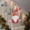 Set van 4 polyester hangers, kerstboomversieringen, kerstman, 7