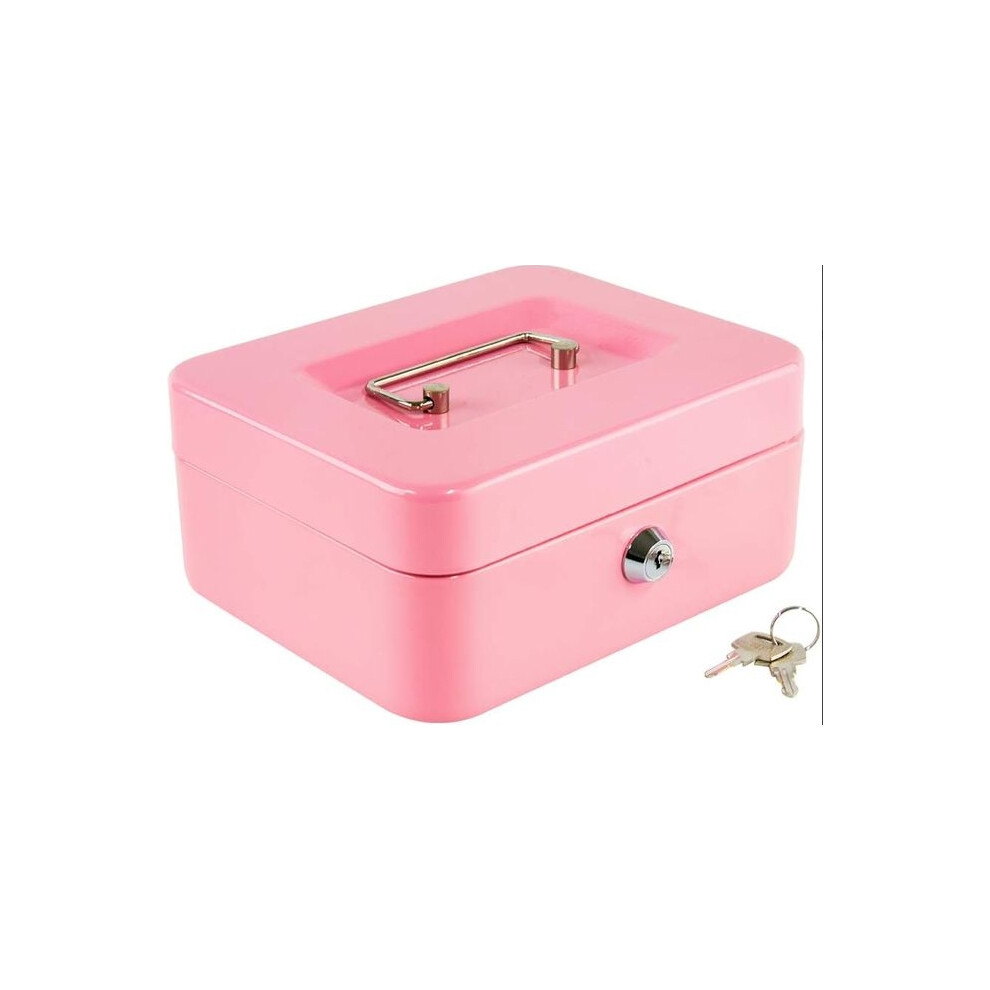 Portable Safe Metal Money Box, Key Lock Privacy Ensures Secure Storage For Indoor And Outdoor Business Use, Solidly Built Cash Box Offers Protection A 9554910077146