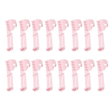 16Pcs Adjustable Yarn Guide Finger Rings Crochet Rings-Pink