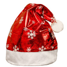 Rendieren/Sneeuwpop Kerst Kerstman Caps-Rode sneeuwvlokjes