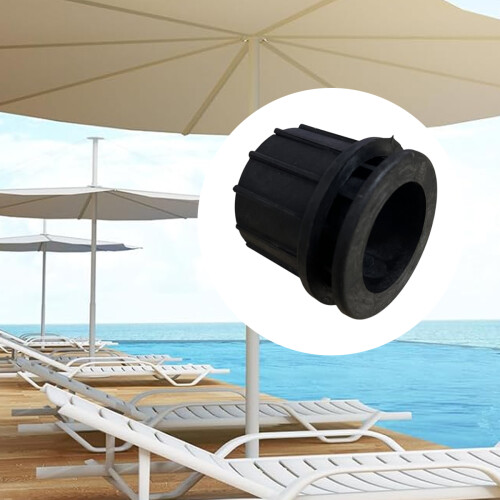 Support de base robuste pour parasol d'extérieur, fixation renforcée par triangles pour mât de 2,5 à 4,5 cm, étanche, conception compacte avec 1