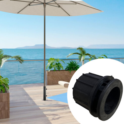 Support de base robuste pour parasol d'extérieur, fixation renforcée par triangles pour mât de 2,5 à 4,5 cm, étanche, conception compacte avec 2