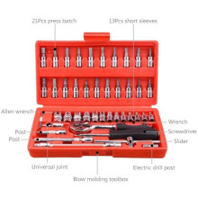 46-teiliges 1 1/4 Zoll Ratschen-Präzisions-Sechskantschraubendreher-Autoreparatur-Werkzeugset