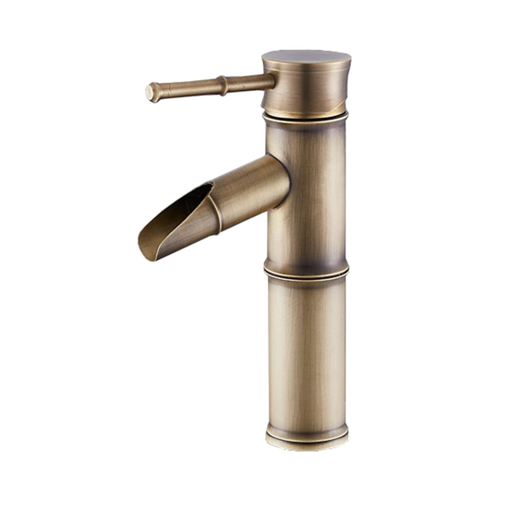 Bathroom Fittings Waterfall Faucet, Brass Retro Washbasin Faucet, Singlelever Mixer, 1 Hole 9119770833242