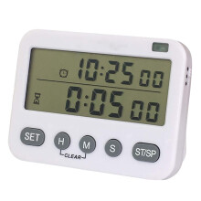 Multifunktionaler Küchentimer, digitaler Doppeltimer mit großem LCD-Display und lautem Alarm für Kochen, Backen, Training, Fitnessstudio, Sport