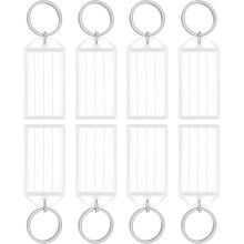 Key Tags, Reusable Polypropylene Plastic Key Chain Tags with Split Rings, Sturdy Item Identifiers for Easy Organization and Carrying (Pack Of 20)