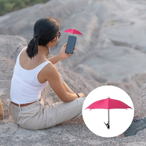 Protetor solar para celular, guarda-chuva para celular com redução de brilho, design compacto, capa para celular com proteção UV e suporte de 1