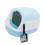 Cats Litter Pans for Older Cats Plastic Small Smooth-Blue M 1