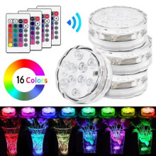 Set mit 4 wasserdichten LED-Unterwasserleuchten, mit Fernbedienung und Farbwechselfunktion