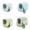 Cats Litter Pans for Older Cats Plastic Small Smooth-Blue M 2