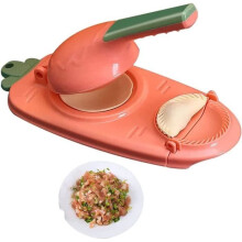 2-in-1-Teigtaschenpresse, manuelles Gebäckwerkzeug zum Pressen von Teigtaschen (Rosa)