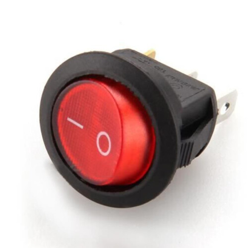 Roter 3-poliger 20-mm-Ein/Aus-Doppelpol-Wippschalter 2