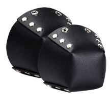 1 Pair Roller Skate Toe Caps Leather Skate Toe Protection for Roller Skates Toe Protection Cap Black
