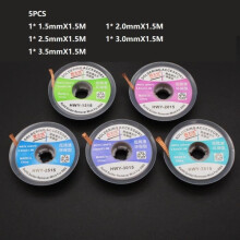 5 Stück 1,5 m Entlötdraht-Geflecht 1,5 mm–3,5 mm BGA-Reparaturwerkzeug
