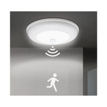 Trådlös taklampa för hall, garage, veranda, badrum, rörelsesensor, energibesparande fotocellsensor, batteridriven, ljusstark SMD2835Led, etc.