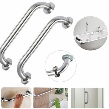 Elegante maniglione di sicurezza in acciaio inox, finitura nichel spazzolato satinato, per bagno, vasca da bagno, lavanderia, supporta fino a 50 kg,
