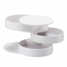 Organizator de bijuterii cu rotație de 360 de grade și căptușeală din material nețesut, design cu patru straturi care oferă depozitare