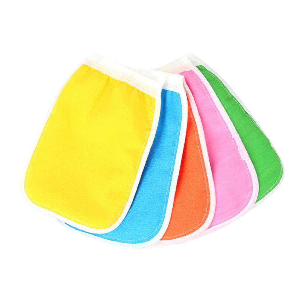 5 pieces exfoliating gloves fist gloves peeling glove scrub body deep silky peeling mitt bath gloves bath balls wash gloves rubbing gloves