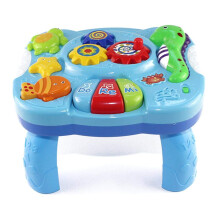 Tavolo interattivo per attività per neonati, giocattoli musicali educativi per l'apprendimento precoce e il gioco interattivo per bambini (18 mesi o