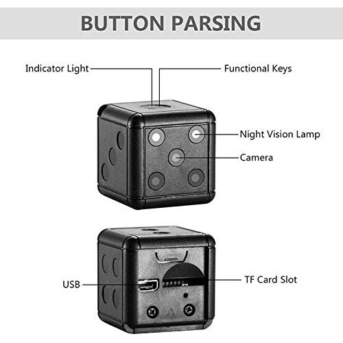 Multipurpose Hidden Camera, High Definition 1080P Mini Camera, Night Vision and Motion Detection, Ultra-Compact Design for Easy Use in Any Setting 1