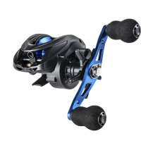 Baitcasting reel, 6.3:1, professional Baitcaster casting reel made of metal with 17.6 lb drag for saltwater ice fishing equipment Left