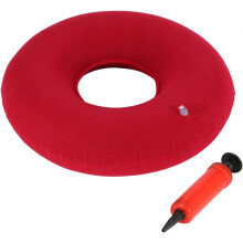 Nafukovacia okrúhla podložka na stoličku z mäkkej látky, sedák na hemoroidy na úľavu od bolesti v kostrči, ergonomicky navrhnutý s PVC
