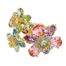 (Sjiwanbaoji-L2, 7) 2026 New Hot Selling High-end Floral Ring Set with Dopamine Vitality Color Matching Design, Natural and Simple Gift Giving