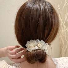 Barróg Gruaige Bláthanna 3T Réalaíoch Camellia Bloom Boho Bláth Lása Barrette le Seun Seanré do Ghabhálais Gruaige na mBan, Greim