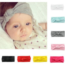 8er-Pack Haargummis für Kinder, einfarbige Schleifen-Haarbänder, elastische Turban-Haaraccessoires für kleine Mädchen