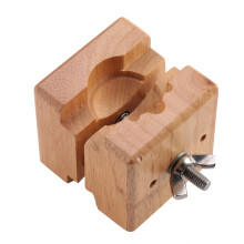 Sicheres Entfernen der Rückseite zum Batteriewechsel. Uhrenhalter aus Holz mit verstellbarer, kratzfester Klemme für Uhrenreparaturen. Griff