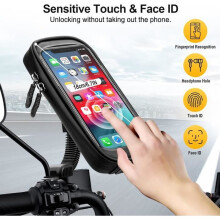 Wasserdichte Motorrad-Handyhalterung, APERIL 360 drehbare Smartphone-Halterung bis zu 6,7 Zoll