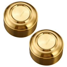 Pack of 2 Elegant Stainless Steel Bowls Scratch-Gold 9cm