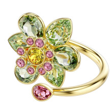 (Sjiwanbaoji-L1, 7) 2026 New Hot Selling High-end Floral Ring Set with Dopamine Vitality Color Matching Design, Natural and Simple Gift Giving