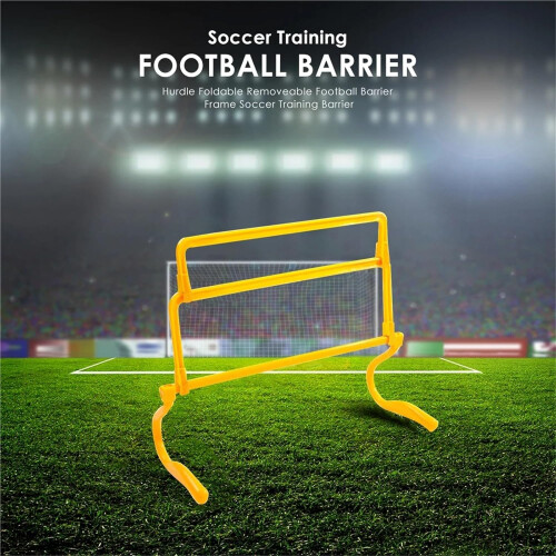 Agility Hurdles 4 Pieces Mini Football Training Foldable Adjustable Height (Blue) 2