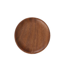 Exquisite Servierplatte aus hochwertigem Holz mit ungiftiger, natürlicher Ebenholz-Oberfläche, stabilem Boden und erhöhtem Rand zum Servieren von
