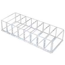 Organizator acrilic transparent, design elegant pentru machiaj, instrumente pentru unghii și multe altele, compartimente detașabile care
