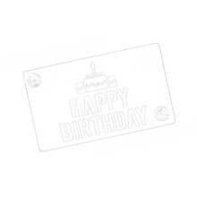 Modèle de décoration de gâteau de pochoir de-Joyeux anniversaire