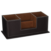 Organizator de birou elegant, cutie de depozitare din piele PU cu design elegant și compartimente separate pentru uz casnic și la birou, suport