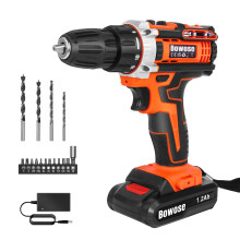 Cordless Drill Driver, 16Pc Electric Screwdriver Set, LED Work Light, Electric Drill Quick Change Power Drill Battery and Charger