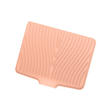 Silicone Drain Slope Dish Drying Mats For Efficient Water-Pink