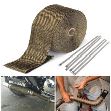 TEMPSA 15 m Titan-Wärmedämmband für Motorradauspuffrohre, 1,5 x 50 mm