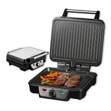 Electric Table Grill, Grill Plate for Meat and Vegetables, Contact Grill with NonStick Coating, Adjustable Thermostat, 1800 W