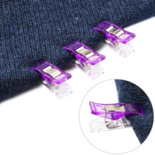 Nähklammern – Craft Couture – 60 Stück – Farbiger Kunststoff – Maße: 2,7 x 1 x 1,5 cm – Mehrfarbig