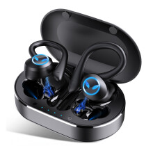 Wasserdichte Laufkopfhörer, 40 Stunden Wiedergabezeit mit Bluetooth 5.3, klarem HD-Stereo-Sound und Touch-Steuerung für Sport