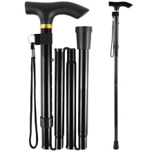 Gehstock – Material nicht spezifiziert – Faltbar – Verstellbar 86–97 cm – Aluminiumlegierung – Rutschfest