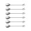 6Pcs Teas Coffee Stirring Spoons Star Shape Teaspoon for-Silver 1